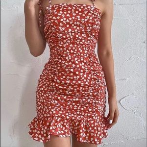 Floral shoulder dress